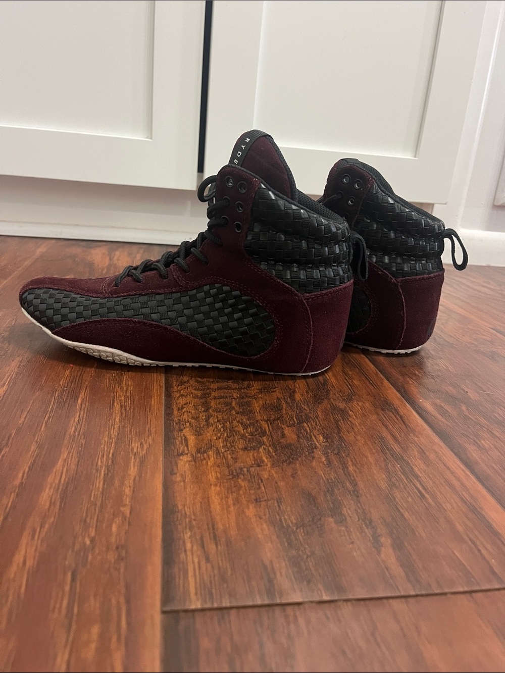 Ryderwear D-Mak Carbon Burgundy Gym Powerlifting Shoe